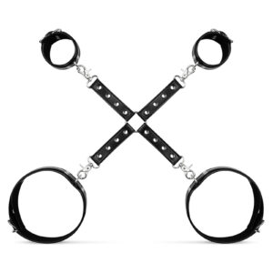 Alternative view of Ensemble menottes et croix hogtie - Bedroom Fantasies